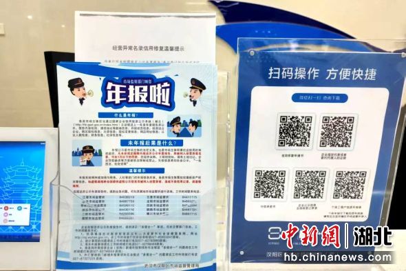 窗口放置的信用修复操作指南供市场主体扫码、查阅。